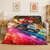 Cartoon M-Mario Bros Game Flannel Blanket Soft Warm Throw Blanket for Bedroom Living Room Bed Travel Camping Picnic Gift Kids