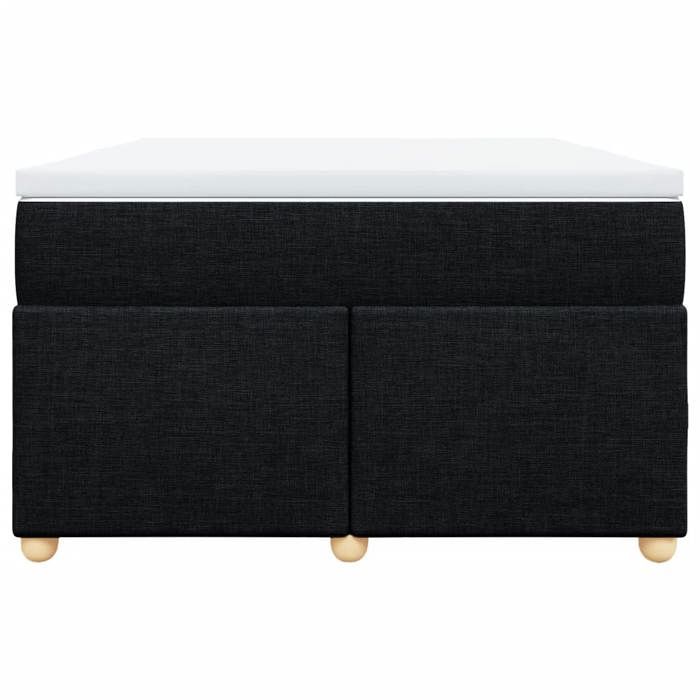 Exclusive House - Slatted Bed Base with Black Mattress 120x190 Cm Fabric
