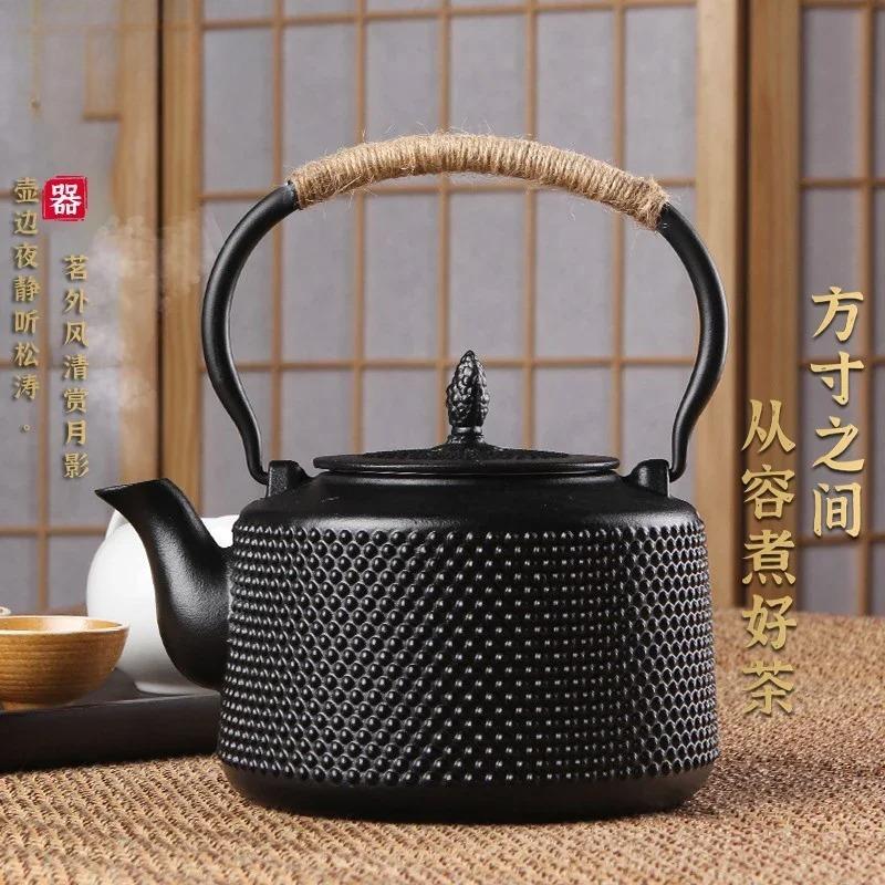 Cast Iron Water Kettle Kitchen Large Capacity Kettle Rapid Boiling Tea Kettle Induction Cooker Gas Stove Universal Water Kettles