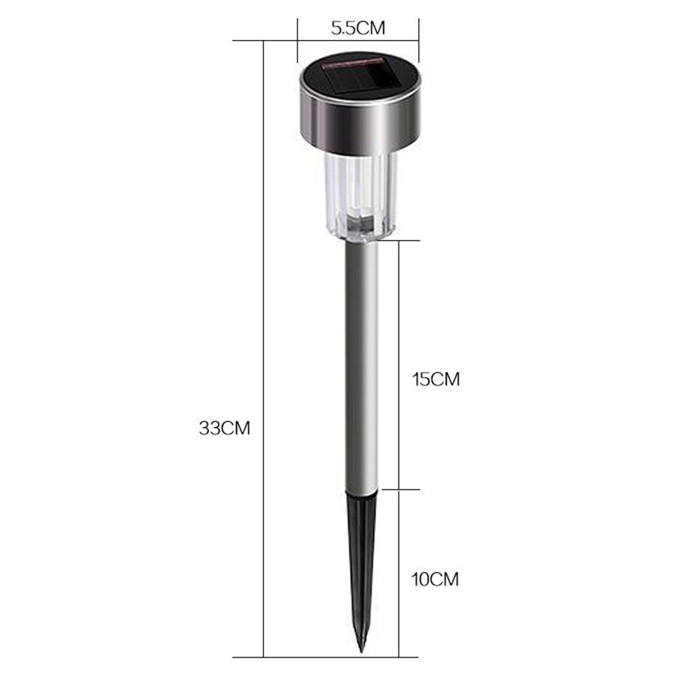 New 4 Pieces Garden Outdoor Stainless Steel LED Lawn Solar Landscape Path Lights Lamp