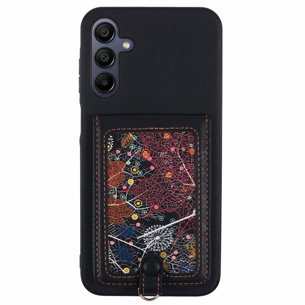 For Samsung Galaxy A15 4G/5G Phone Case with Galaxy Card Bag Kickstand RFID Blocking