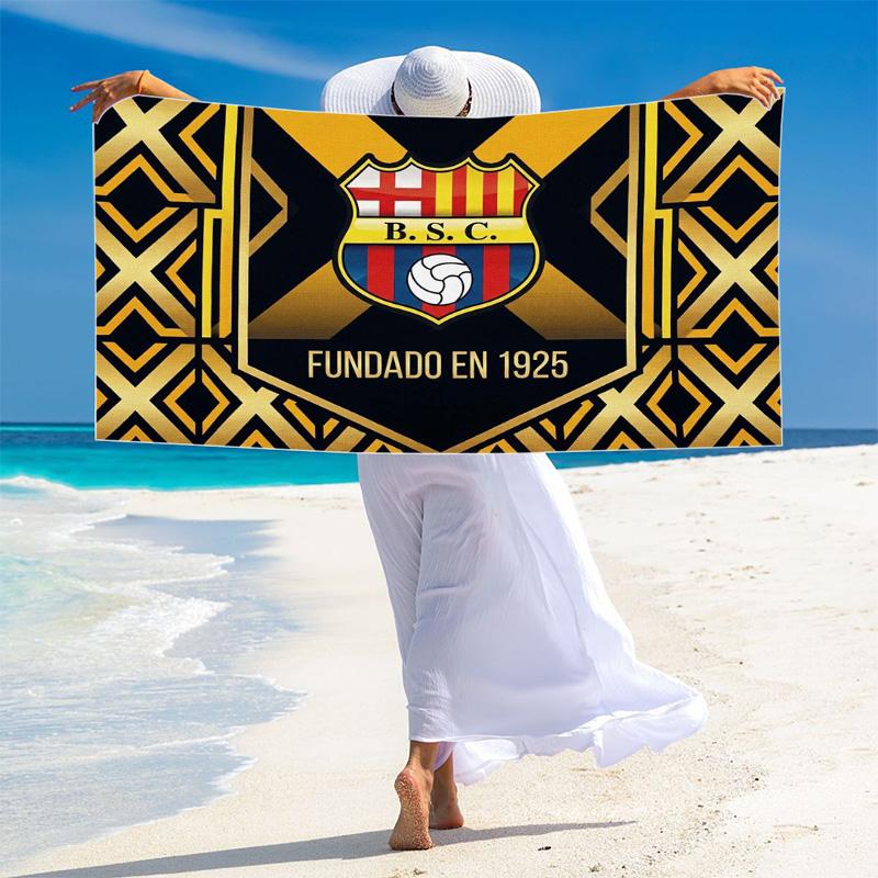 Barcelona SC Print Beach Towel, Large Soft Quick Dry Towel for Beach Camping Swimming