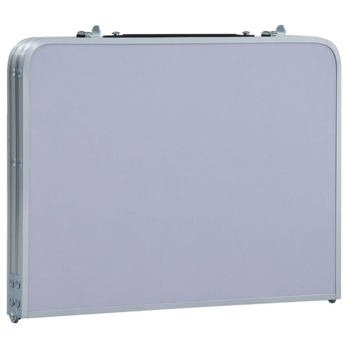 VidaXL Table pliable de camping Blanc Aluminium 60x40 cm
