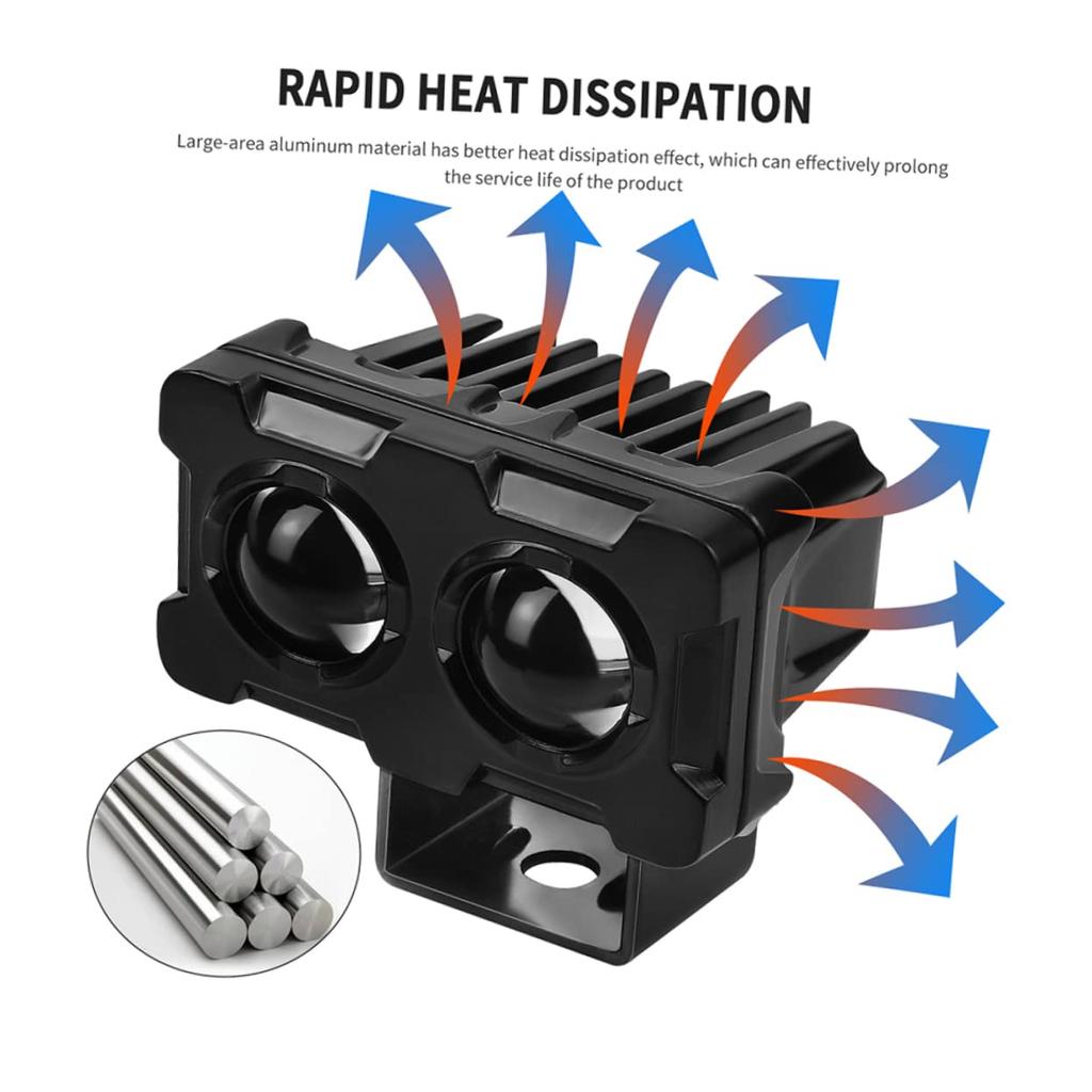 HAWILLOSCH 1pcs Double Lamp Beads LED Light Driver Motorcycle Skull Car Led Motorcycle LED Lamp Motorcycle