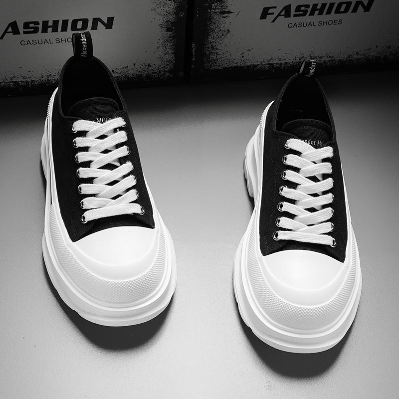 Canvas high-top summer breathable thick-soled muffin board shoes heightening sports and leisure trendy shoes
