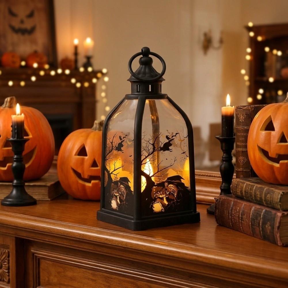 Battery Powered Halloween Lantern Hanging Design Haunted House Light LED Lantern Lamp  Party Props