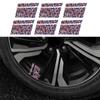 6Pcs Reflective Car Wheel Rim Stickers Mark Stripe Racing Wheel Hub Decals for Size 18" - 21" Bling Rhinestone Decor Sticker
