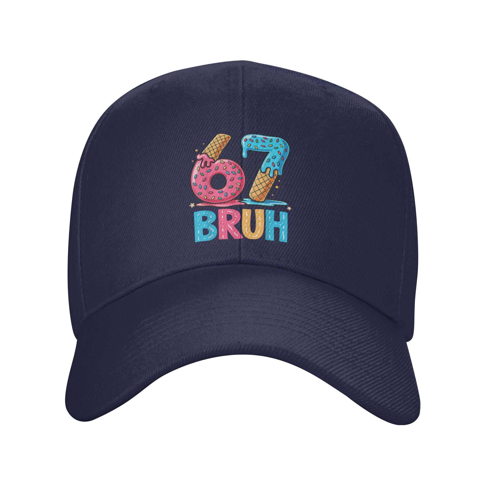 

Six Seven Bruh 67 Ice Cream Drip Baseball Cap Unisex Men Print Trucker Hat Spring Casual Hunting Camping Hot Sale Snapback Cap One Size