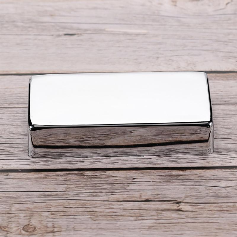 Plated Pickup Protective Cover for Electric Guitar Minimizes Fixed and Disturbance 54mm Wide Smooth Silver Pickup Cover