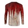 Halloween Print Raglan Sleeve Men's Long Sleeve Top