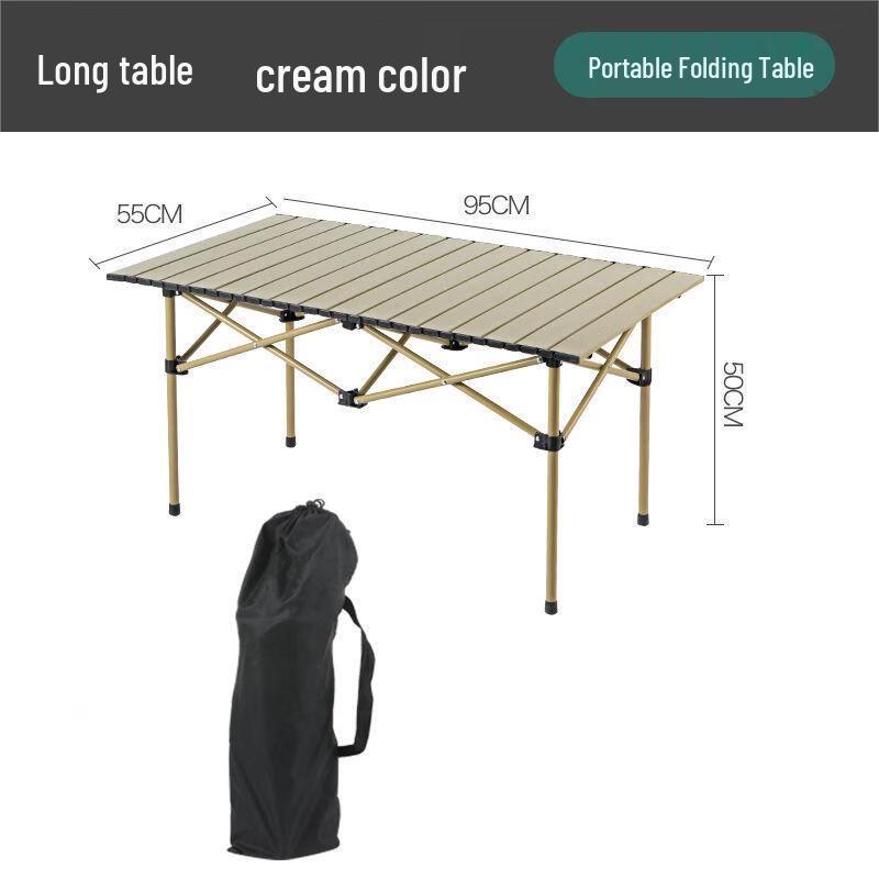 OEING Outdoor Portable Roll-up Square Table