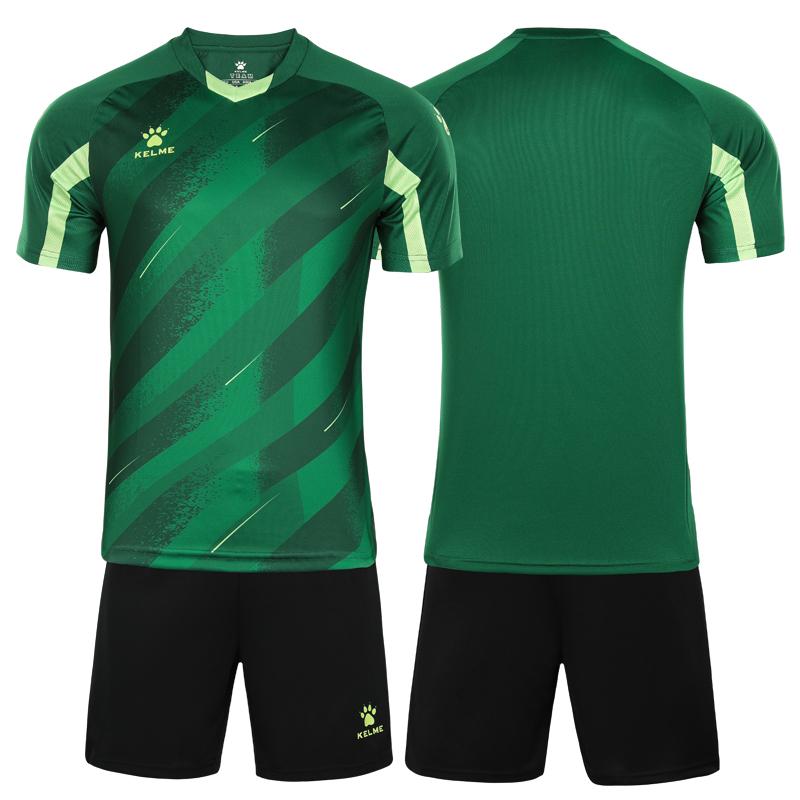 Kelme Football Suit Summer Outdoor Running Training Fitness Short Sleeve Shorts Breathable Two Piece Set S