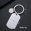 Stainless Steel Round Tag Keychain - Laser Color Print Blank, Ideal Festive Gift