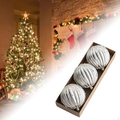 3 Pièces Boules de Noël Ornements Arbre Suspendu Bricolage Cadeau de Fête