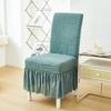 1/2pcs Solid Color Elastic Chair Covers Jacquard Stretch Dining Seat Slipcovers Anti-dirt Dustproof Chair Case for Wedding El