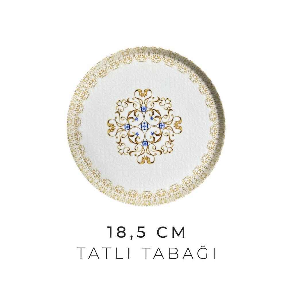 24 Piece Flower Waltz For 6 People New Bone Porcelain Dinner Set - Soup Serving Dinner Plate Set