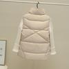 Taglie forti Nuovo caldo autunno inverno gilet corto da donna tasche del cappotto giacca casual senza maniche da donna gilet solido per donna