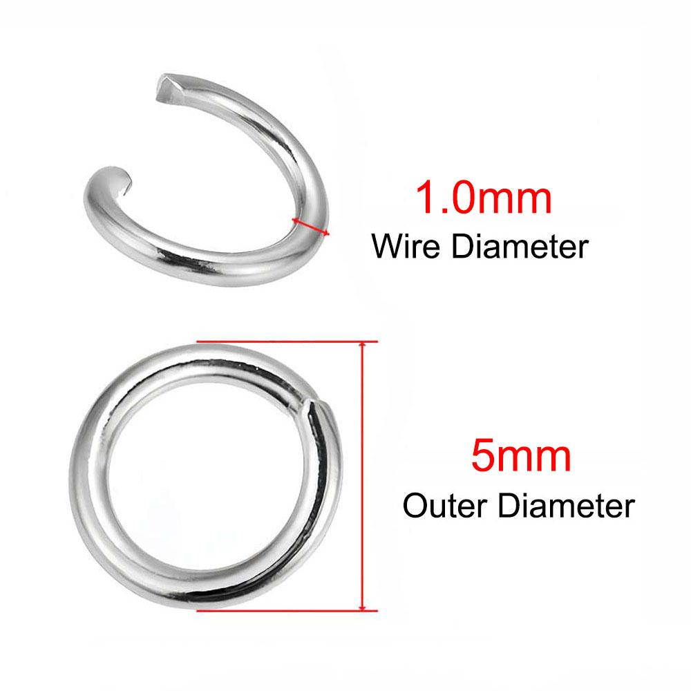 100-300 Pezzi 3-12mm Acciaio Inossidabile Anelli Aperti Divisi Anello O Connettore per Collana Bracciale Gioielli Componenti per Creazione All'ingrosso
