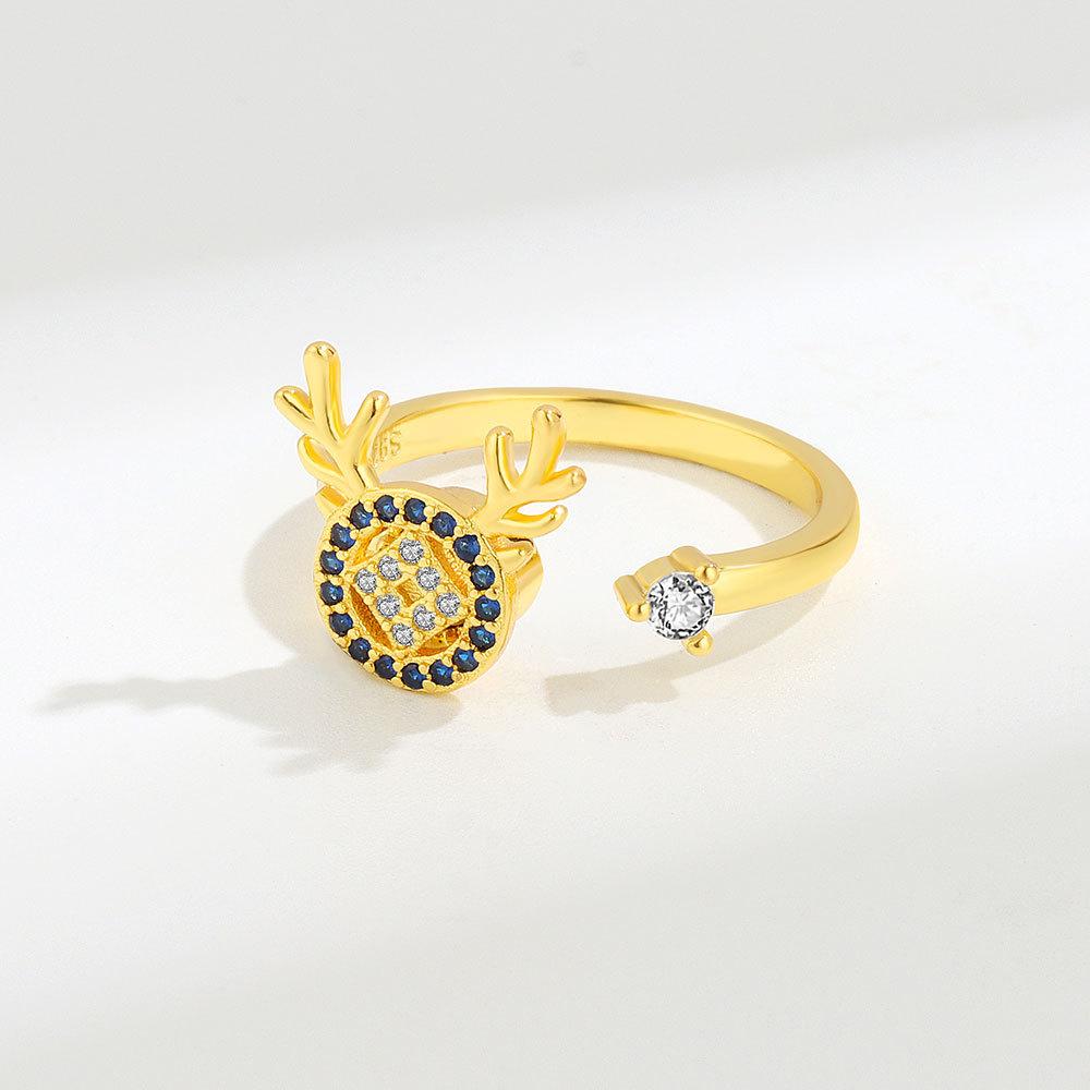 925 Sterling Silver Sunflower Diamond Zircon Rotatable Ring For Women Gift Relieve Stress Ring Jewelry