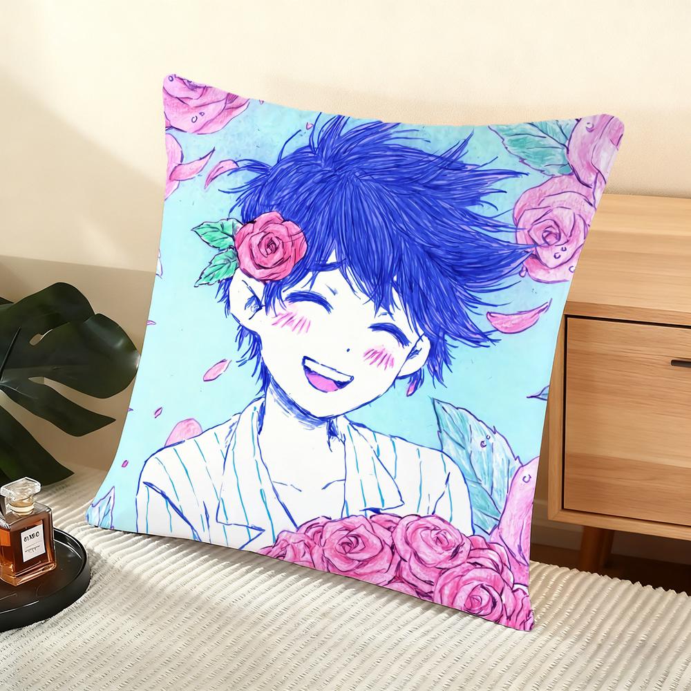 Game O-Omori Cushion Cover Soft Short Plush Pillow Cover Smooth Cozy Texture Aesthetic Cushion Case Home Decor