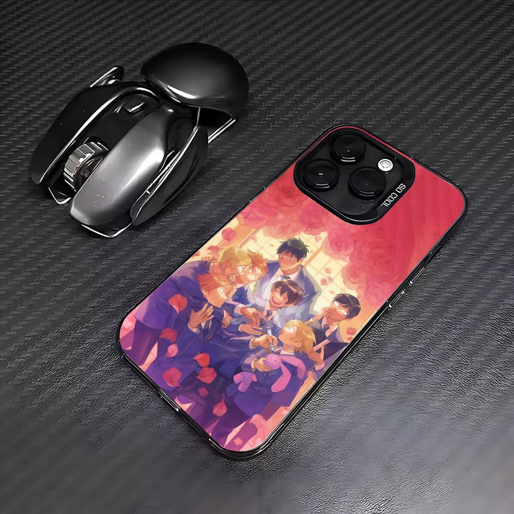 O-Ouran High School  Anime Host C-Club  Phone Case For iPhone17,16,15,14,13,12,11 Plus,Pro Max Colored Silver Plate Inside Cover