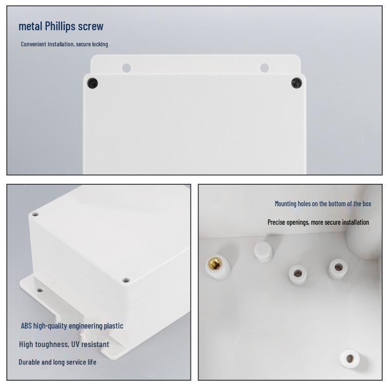 Wasserdichte Outdoor-Engineering-Abzweigdose mit Klemmen, Laschen und Aufputzmontage für Kabelstrom