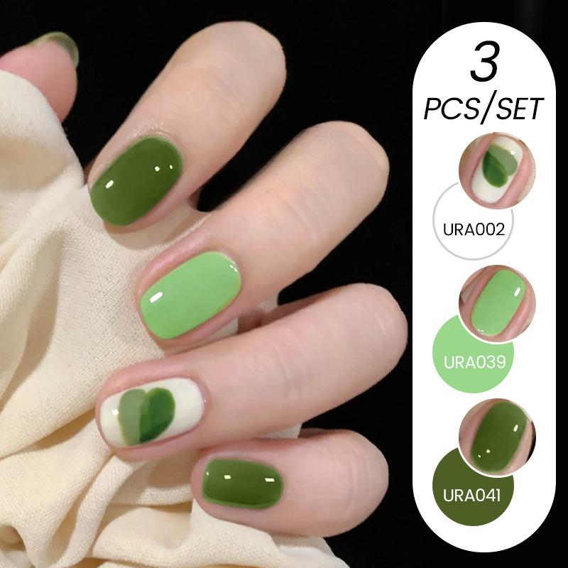 3Pcs Nail Polish Glue Set, Solid Color Glue Glitter Sequins Phototherapy Nail Polish Glue