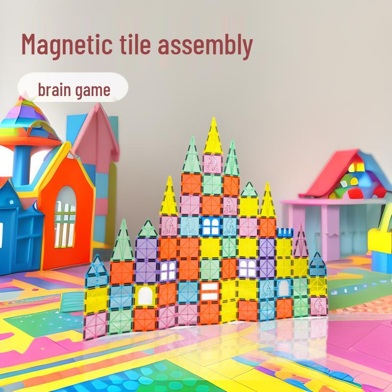 Stained Glass Magnetic Sheet Building Blocks for Early Education and DIY Construction