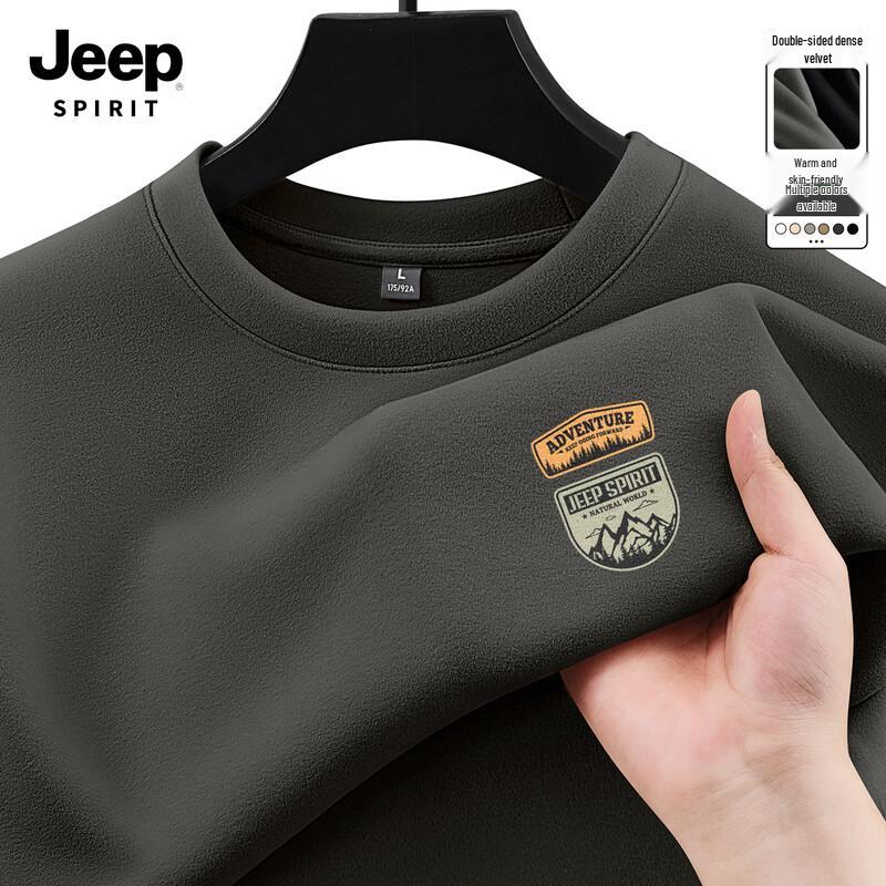 JEEP SPIRIT Men s Thermal Fleece Long Sleeve T-Shirt 3XL