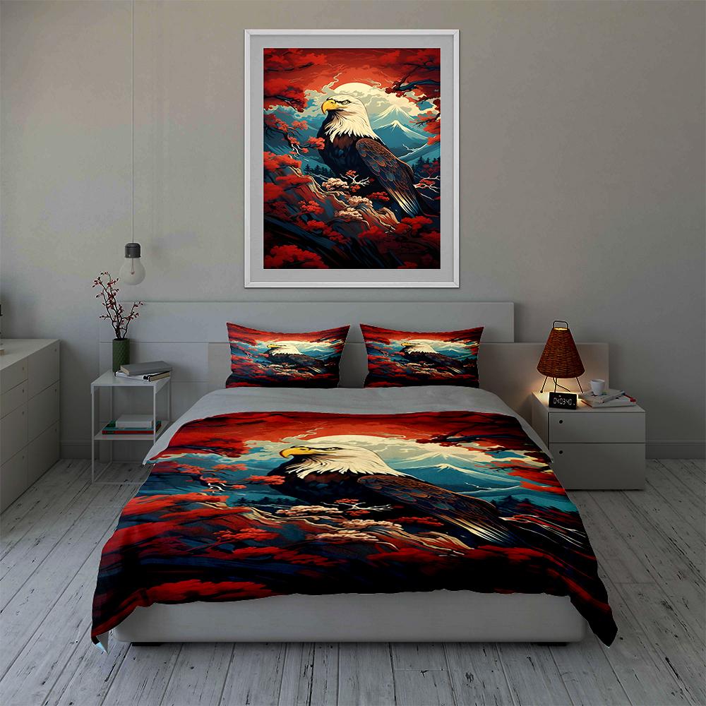 Eagle Mountain Landscape. Bedding Duvet Cover Sets Duvet Covers Pillowcases Gifts (1 * Duvet Cover 2 * Pillowcases, Without Duvet Insert)