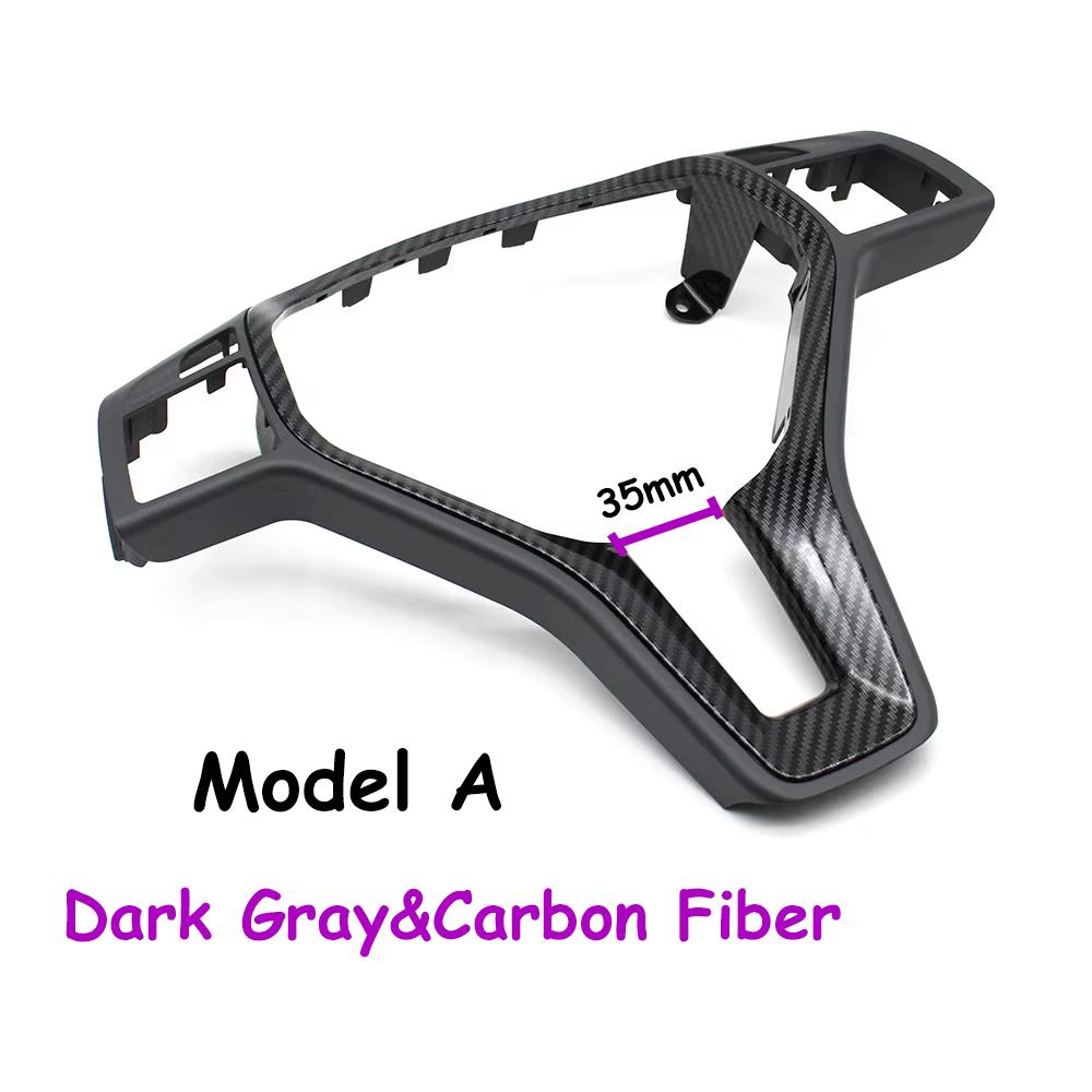 35MM W176 W246 W204 X204 W212 W207 W156 W117 Interiör Bil Ratt Kolfiberöverdrag Panel Trim För Mercedes Benz