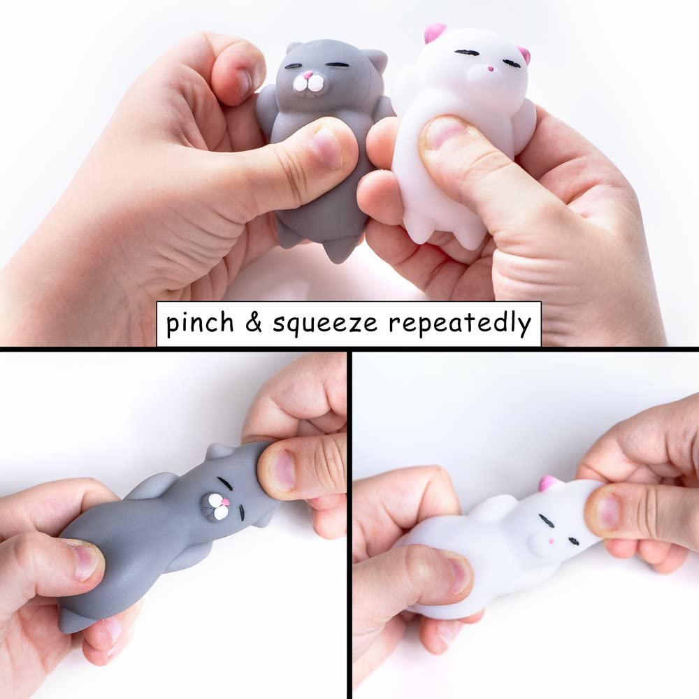 5Pcs Animal Cat Kawaii Cat Squishy Mini Squishies Stress Mochi Squishy Toys Mochi Squishies Stress Mochi Animal Toy Gift For Kid