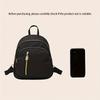 Stilvoller Schwarzer Nylon Street-Rucksack für Damen, Mehrere Taschen, Verstellbare Schultergurte, Perfekt für Reisen und den täglichen Gebrauch