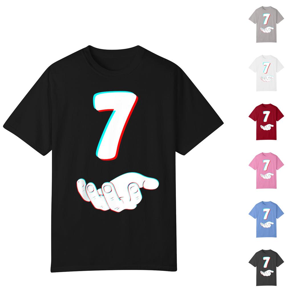 Women's Fashion Printed Round Neck Short Sleeve T-Shirt Pullover Top