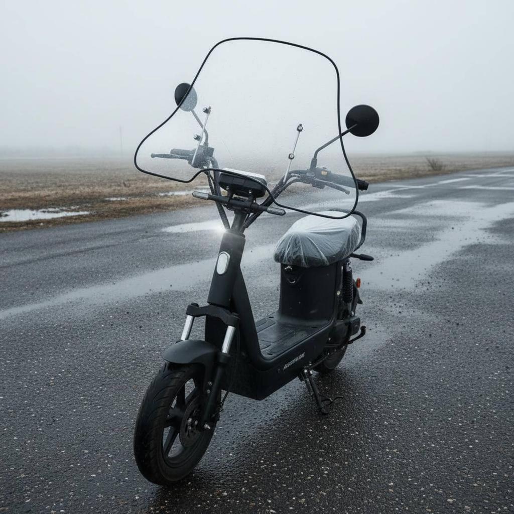 Motorcycle Windshield Heavy Duty Clear Wind Deflector Hand Protector Easy