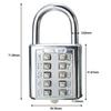 MIFO Padlock, Push Button, Password Lock, Fixed Number, Suitcase Luggage, Locker Room, Warehouse, Shed, Toolbox, Anti-Theft, Durable and Secure Padloc