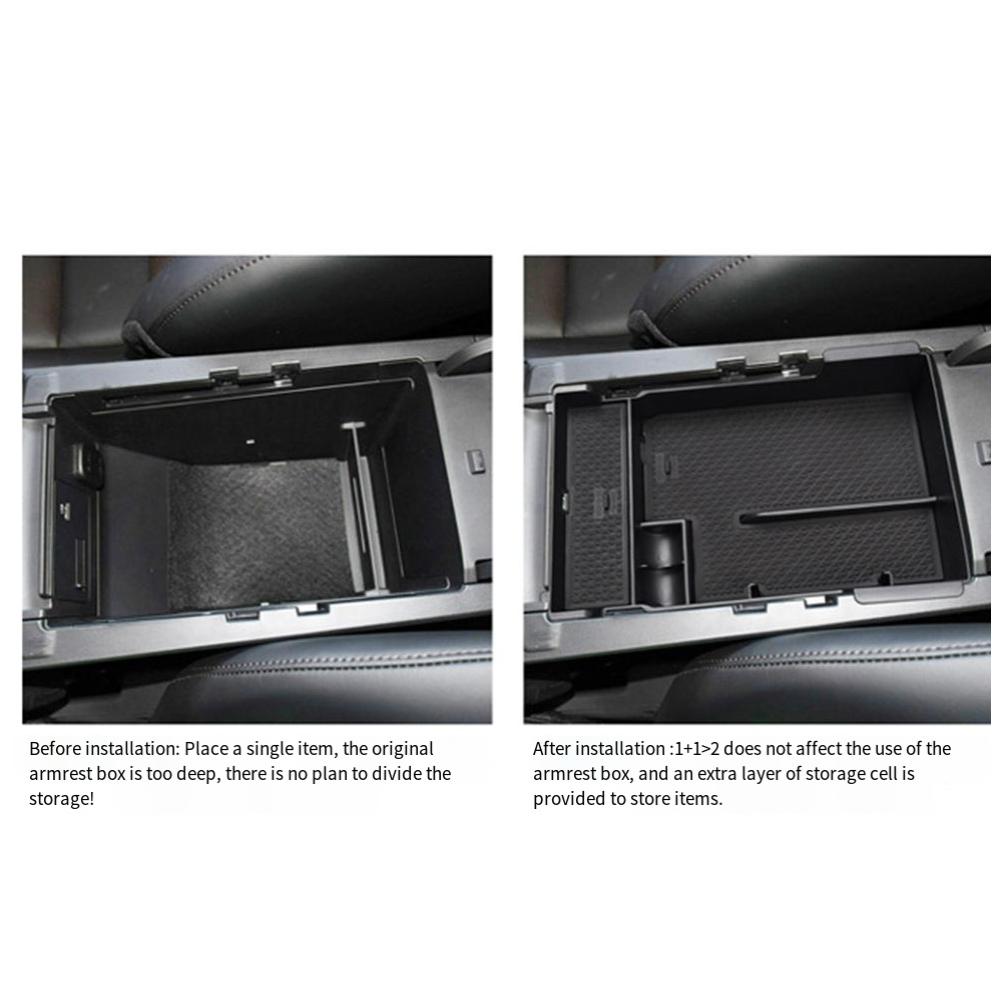 Armrest Box Car Storage Box ABS Black High-quality Replacement Wear-resistant For Mazda 3 Axela (2019-2024) New