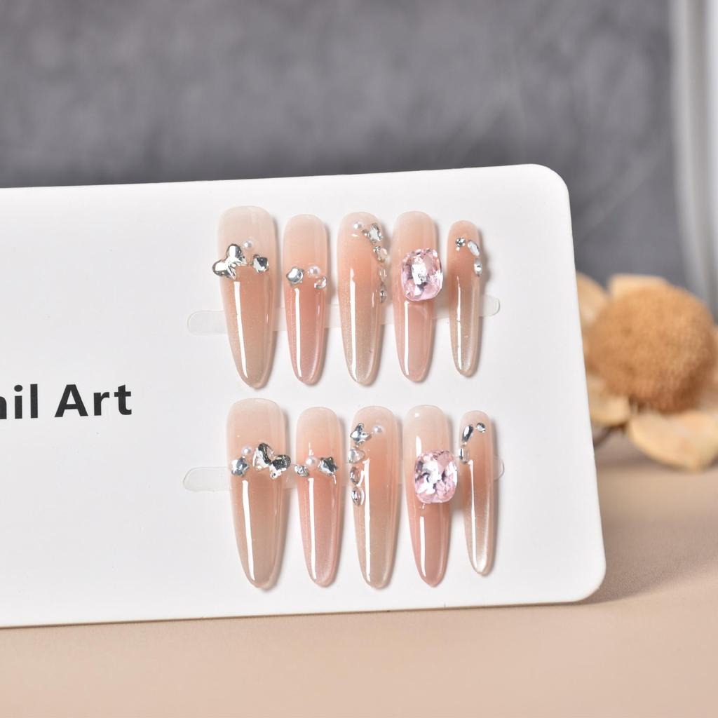 Pure Handmade Long Style Thin Pet Eye Manicure Nail Stickers - Whitening Fake Nails for Cats & Dogs