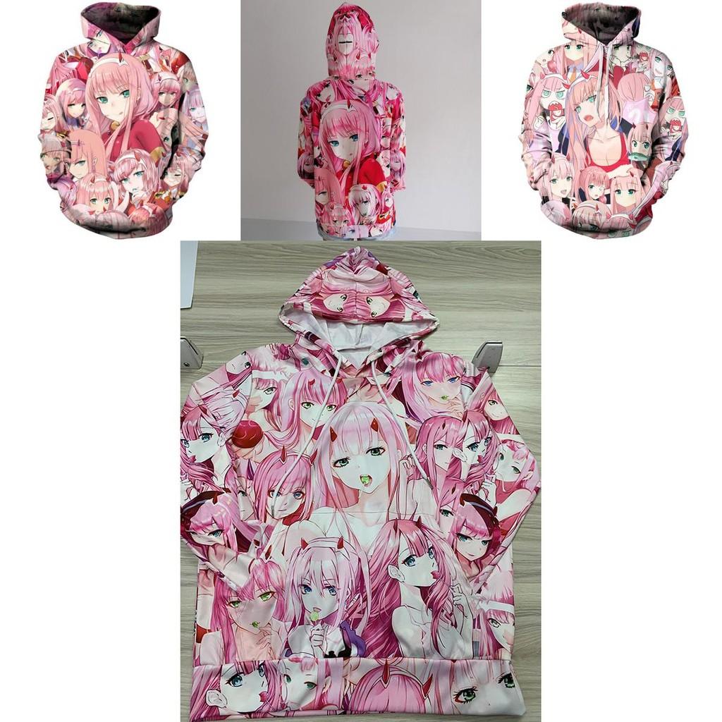 Cozy And Stylish Anime Darling In The Franxx Zero Two Pattern Unisex Hoodie