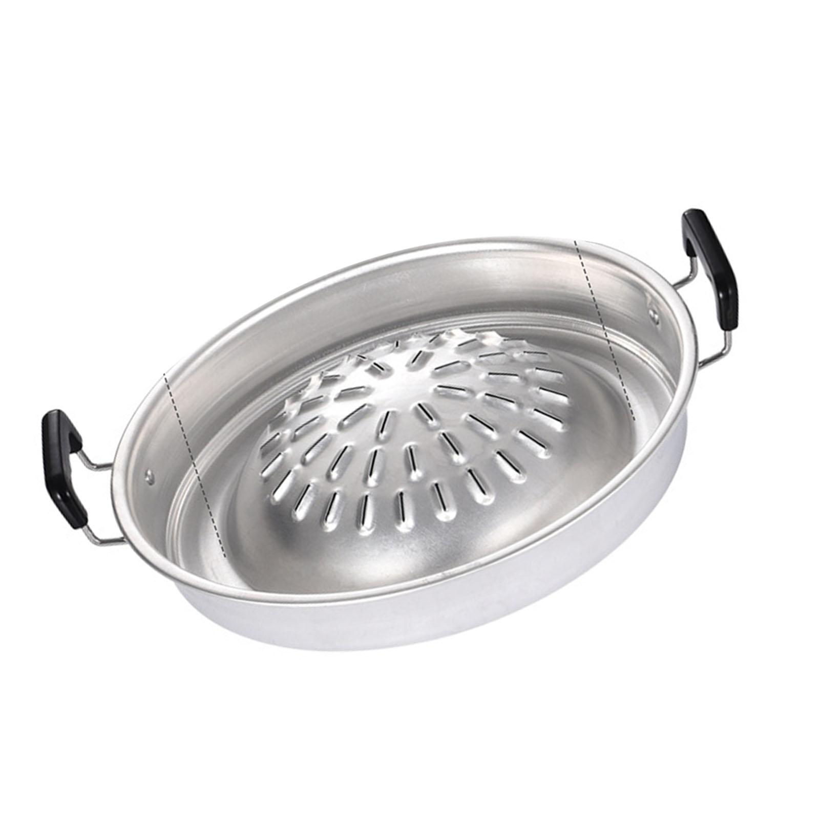Steak Grill Charcoal Pan Multifunctional Aluminum Barbecue Grill Hot Pot for Family Gathering Outdoor Picnics