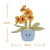 Apricot Lamb Yellow Potted Butterfly Orchid Plush Toy for Children, Soft and Cute, Fluffy Yellow Potted Butterfly Orchid for Girls and Boys, 28cm