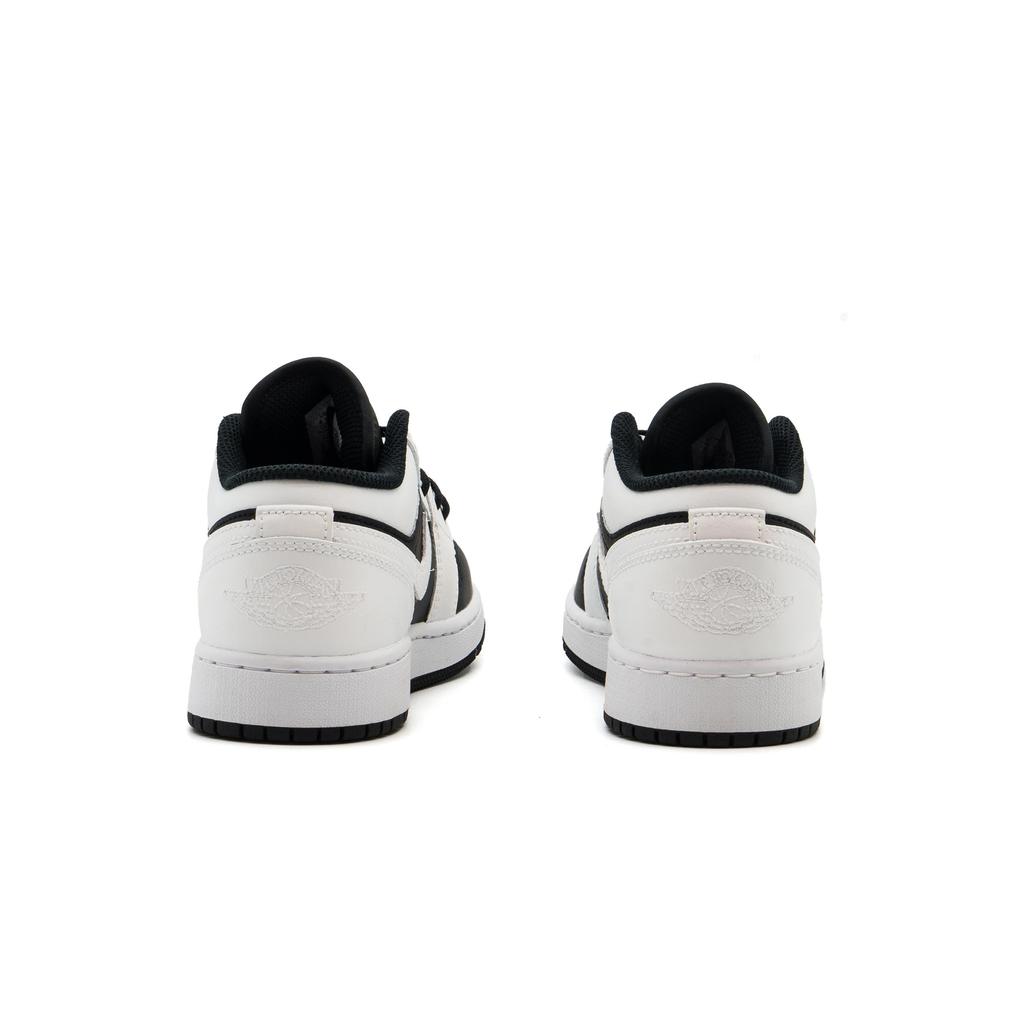 Jordan Air Jordan 1 Abrasion Resistant Low Top Vintage Basketball Shoes Unisex Black White 553558-067(team1098SBOX)