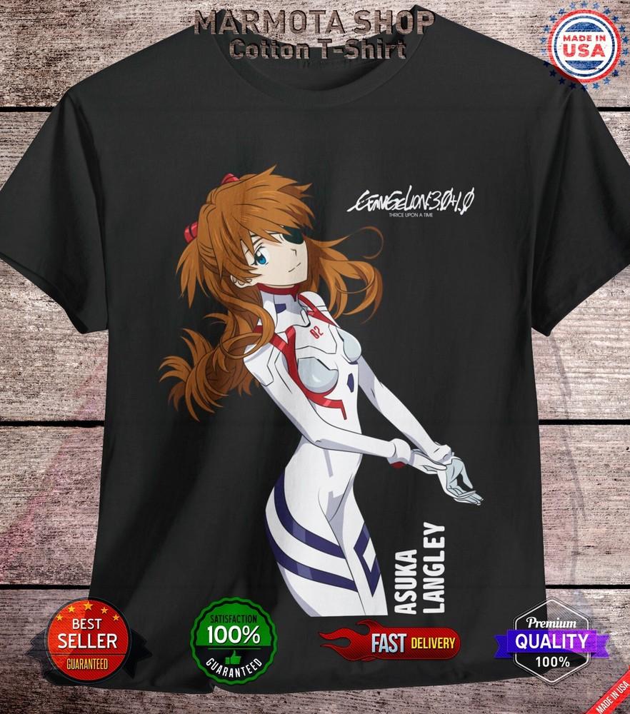 

Аска Лэнгли Футболка Neon Genesis Evangelion Футболка Японское Аниме Футболка Манга ЕВА 2XL