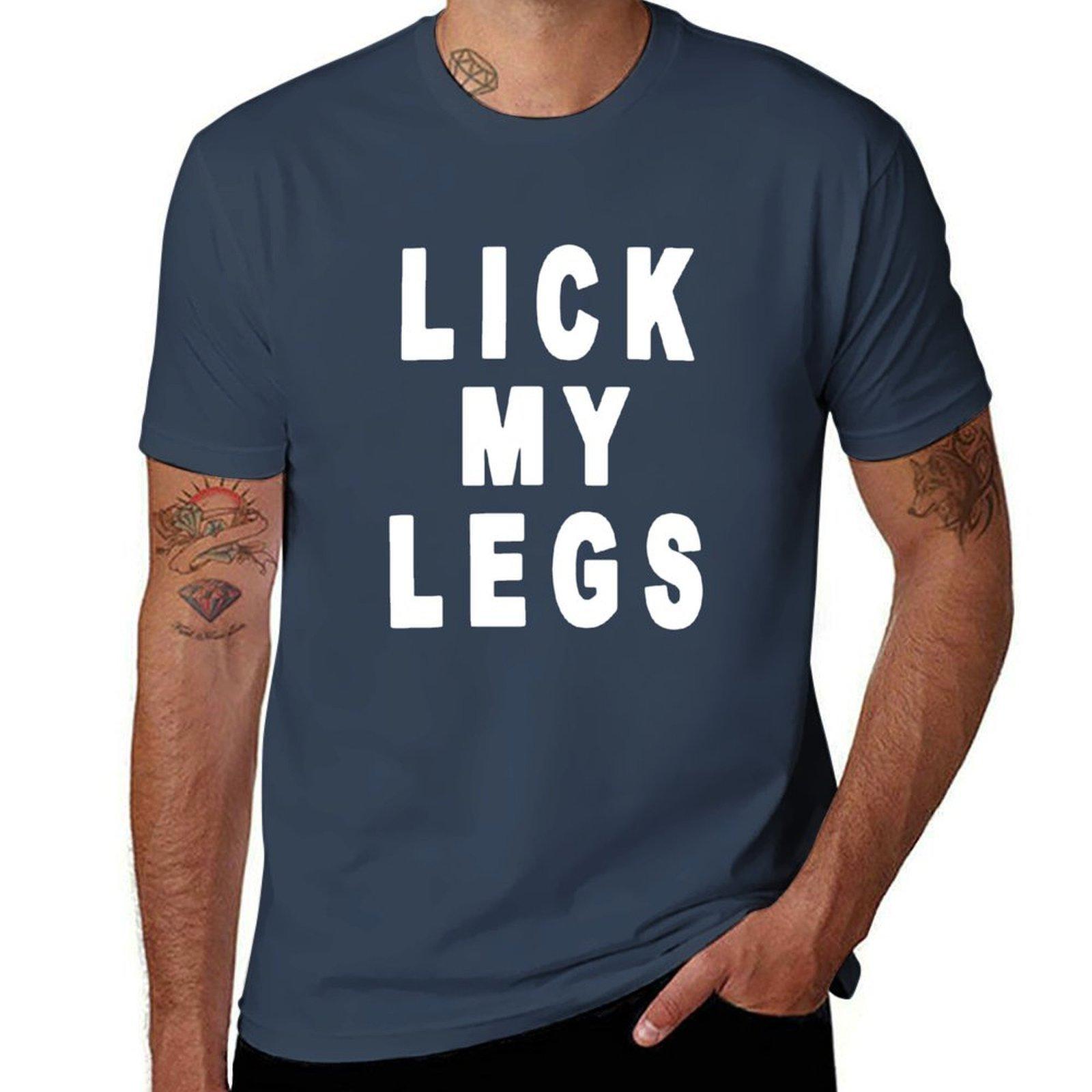 Lick My Legs Tshirt Simple Line Art Print Tee S