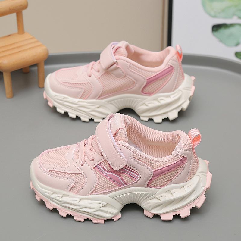 Children's Mesh Sneakers 2025 Spring New Boys Forrest Gump Shoes Girls Breathable Little White Shoes Children's Baby Shoes