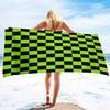 Checkerboard Print Beach Towel - Soft Absorbent Towel for Modern Style, Unique Design for Everyday Use and Comfort