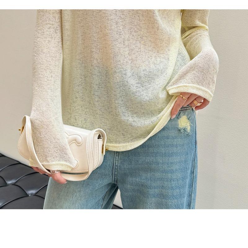 Dünner Sonnenschutz Leinen Locker Gestrickter Hoodie Damen T-Shirt