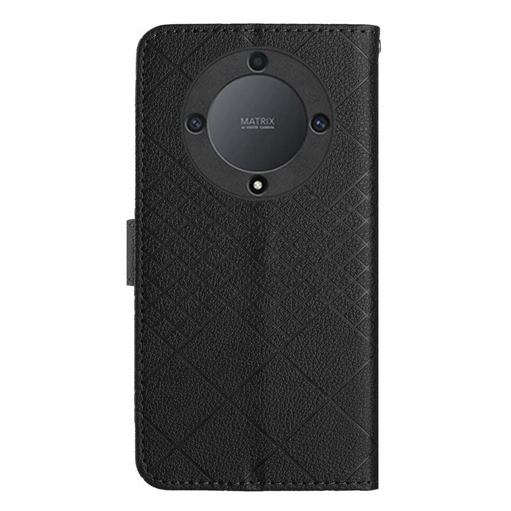 HT06 For Honor X9b 5G/Magic6 Lite 5G Case Litchi Texture Scratch-resistant PU Leather Stand Phone Cover