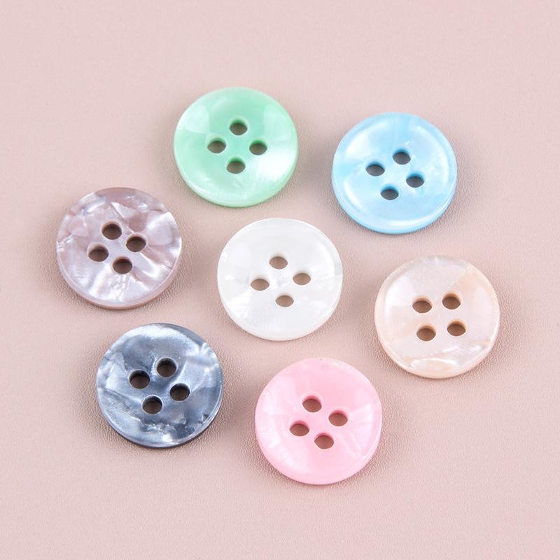Four Eyes Resin Shirt Sweater Round Button Decorative Men's Open Cardigan Windbreaker Transparent Accory 100pc/lot