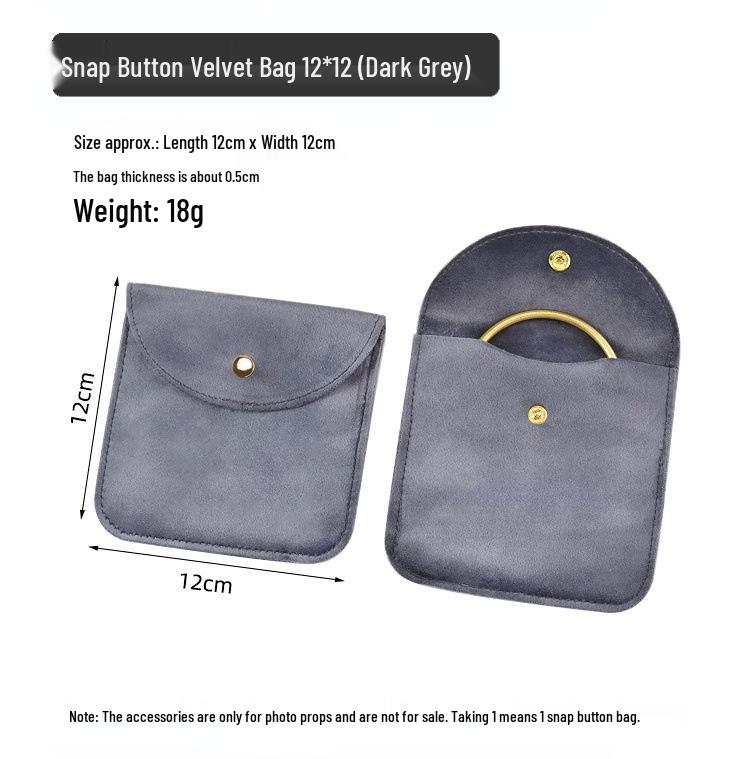 Samt Druckknopf Schmuckbeutel für Ringe & Halsketten - Mini Aufbewahrungsbeutel